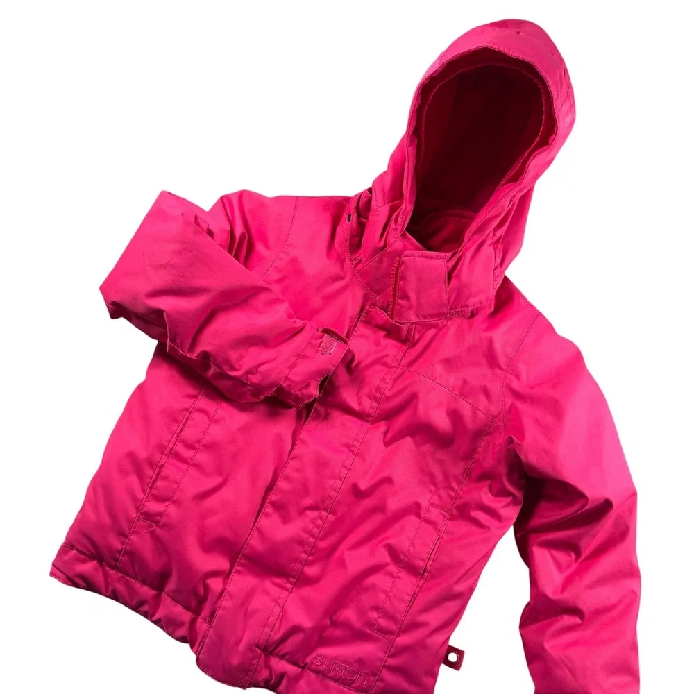 Burton Snowboard Jacket Kids 4T Pink Dryride Insulated Hooded Coat ski snowboard